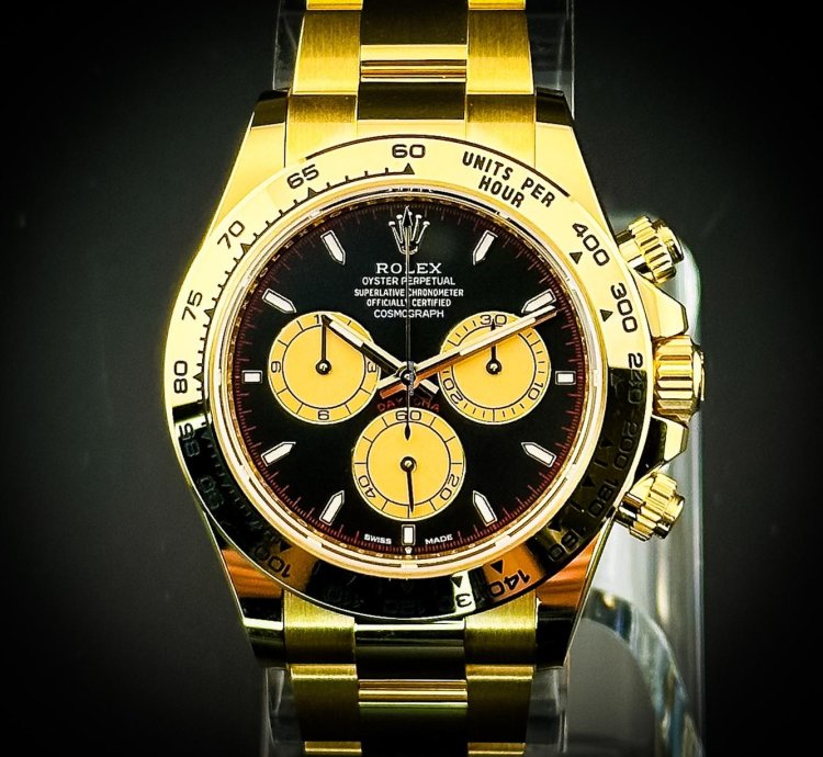 Rolex Daytona 126508 Yellow Gold Black Paul Newman 40mm Watch Rare
