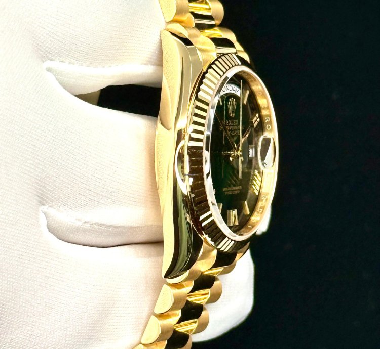 Rolex Day-date 36 36mm New Release 2024 Green Ombre Dial 128238 Box Papers