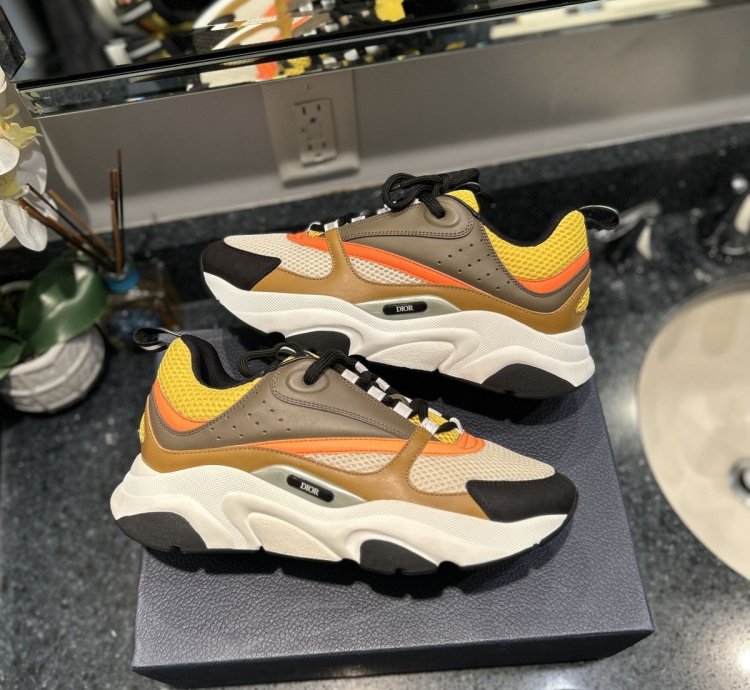 New Dior B22 Brown Yellow Size 42 9us
