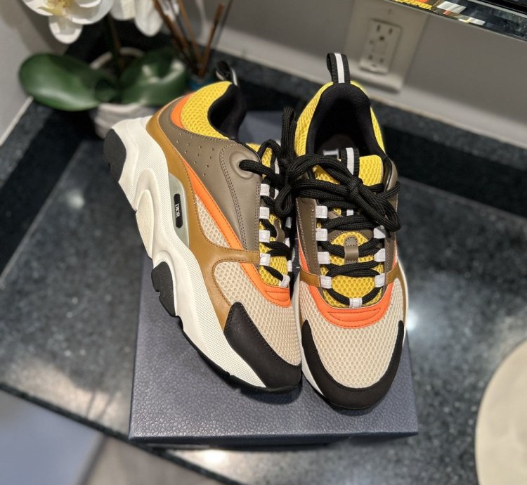 New Dior B22 Brown Yellow Size 42 9us