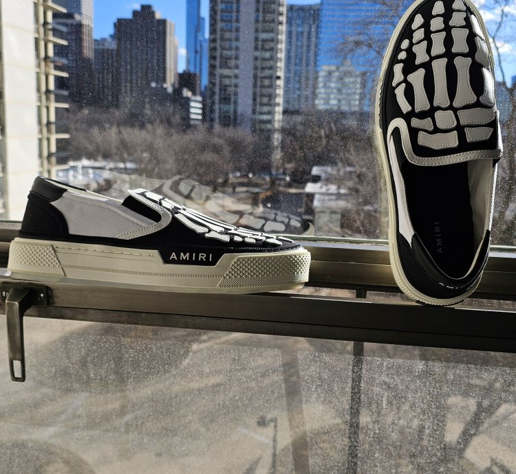 New With Tags Box Etc Amiri Skeleton Skel-toe Slip-on