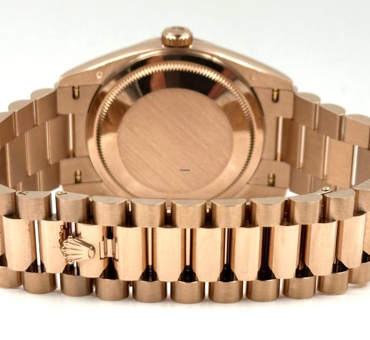 Rolex Day-date 36 36mm White Roman Dial Rose Gold Bracelet 128235 Unworn 2024