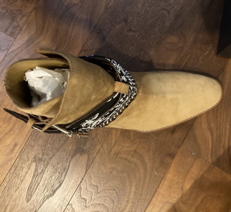 Nib Amiri Bandana Boots Brown Beige 45 Rare