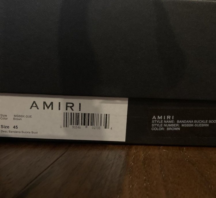 Nib Amiri Bandana Boots Brown Beige 45 Rare