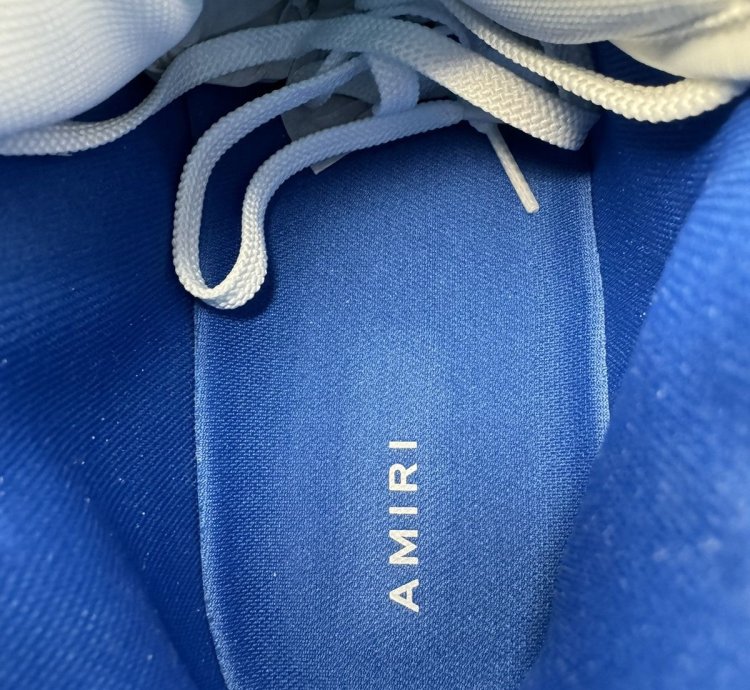 Nib Amiri Skel Top Hi Blue White Sneakers Size 45 12us