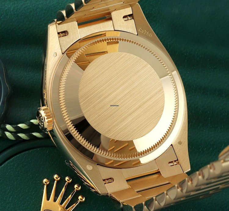 Rolex Day-date 36 36mm Yellow Gold 128238 Green Ombre Roman