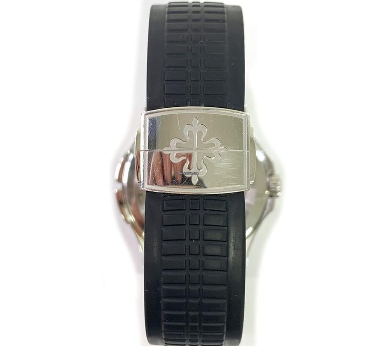 Patek Philippe Aquanaut Travel Time 5164a-001 Stainless Steel With Black Rubber Watch Black Dial 2013