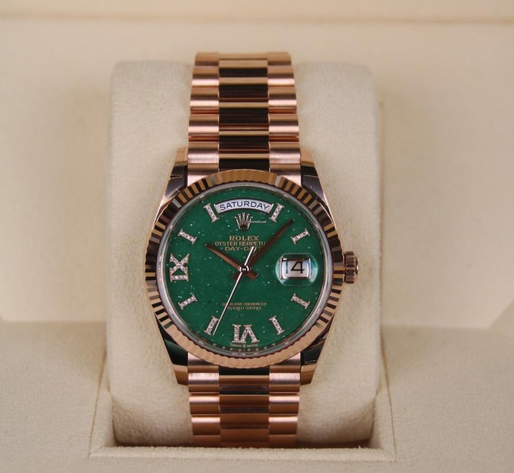 Rolex Day-date 36 Aventurine Dial New 2025 Full Set