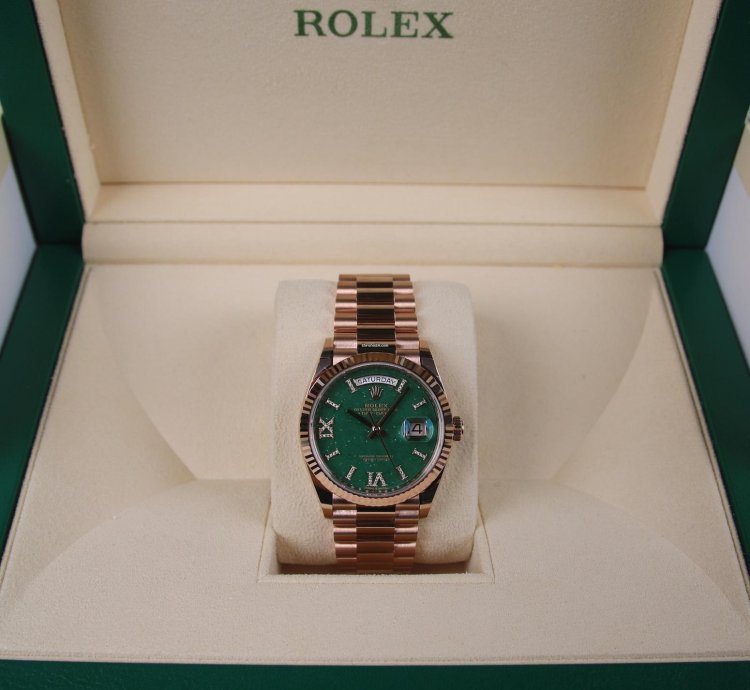 Rolex Day-date 36 Aventurine Dial New 2025 Full Set