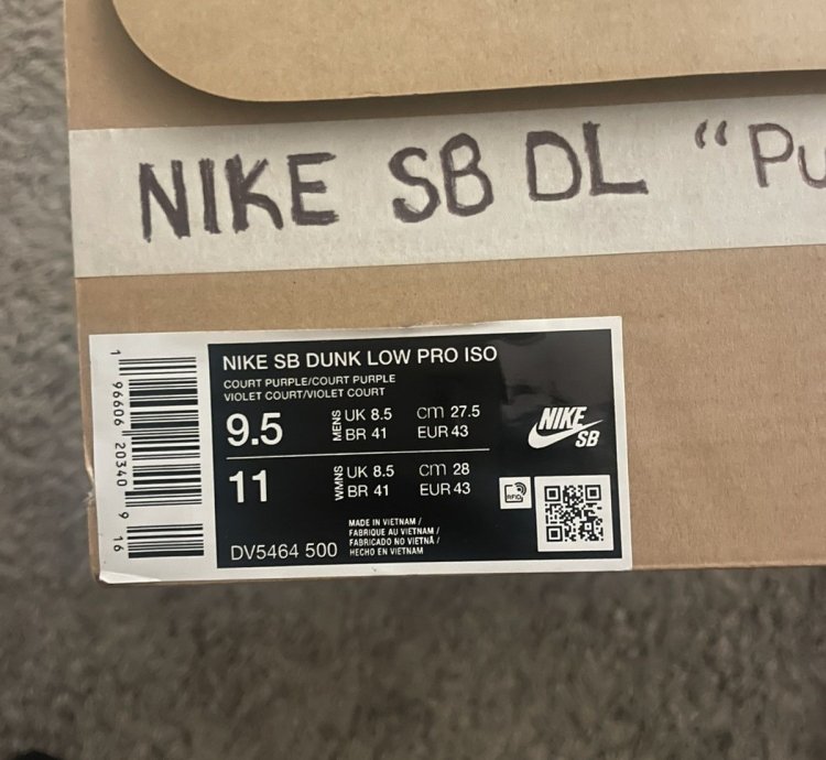 Nike Sb Dunk Low Orange Label Court Purple