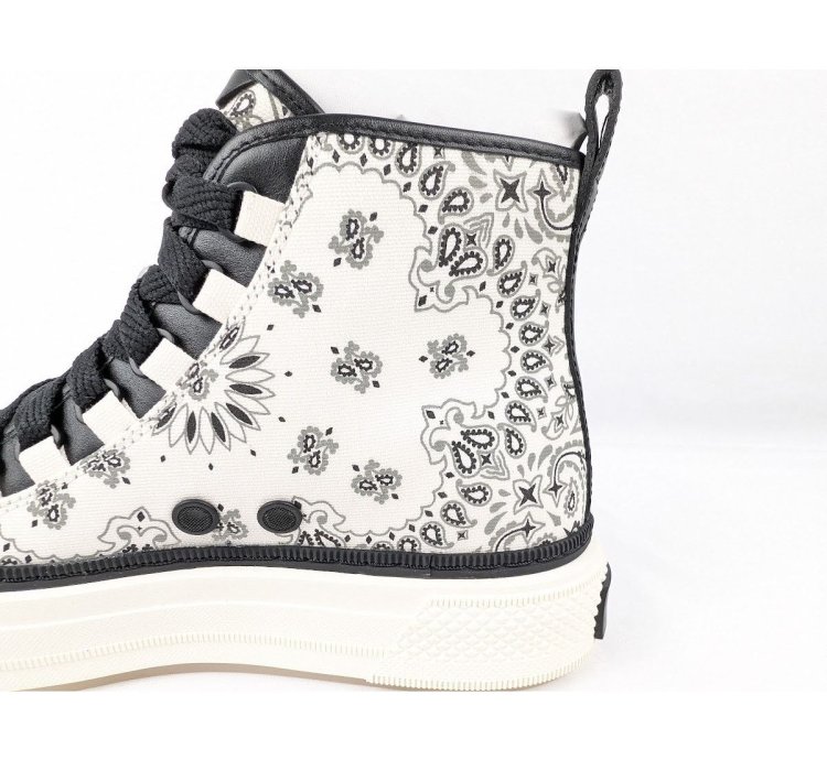 O1rshd1 Bandana Ma Court Hi Top Sneakers In White Black