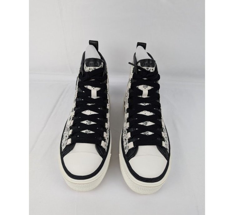 O1rshd1 Bandana Ma Court Hi Top Sneakers In White Black