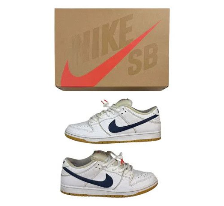 Nike Sb Dunk Low Orange Label White Navy