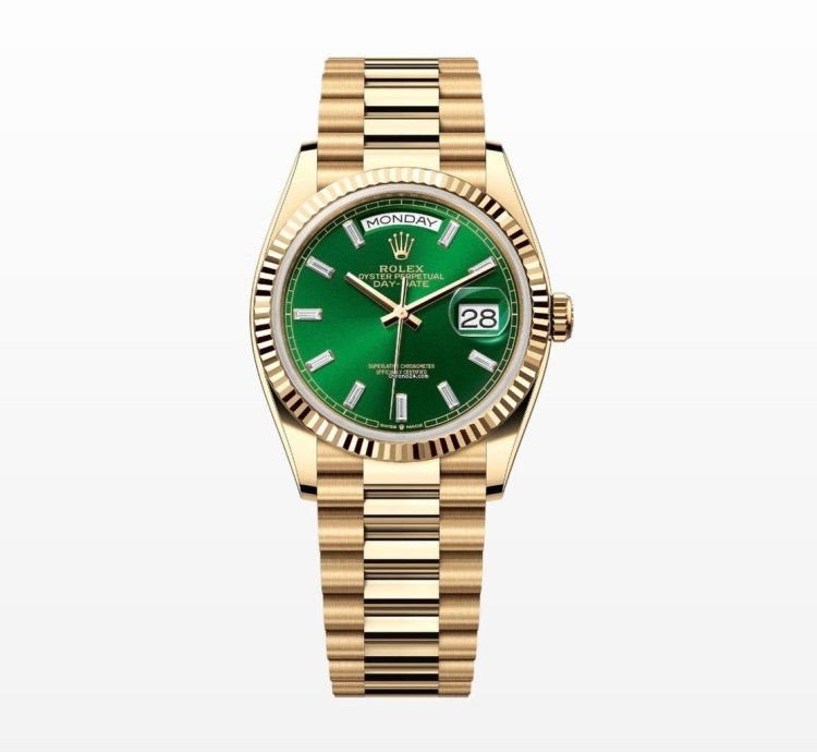 Rolex Day-date 36 Bright Green Diamond Dial