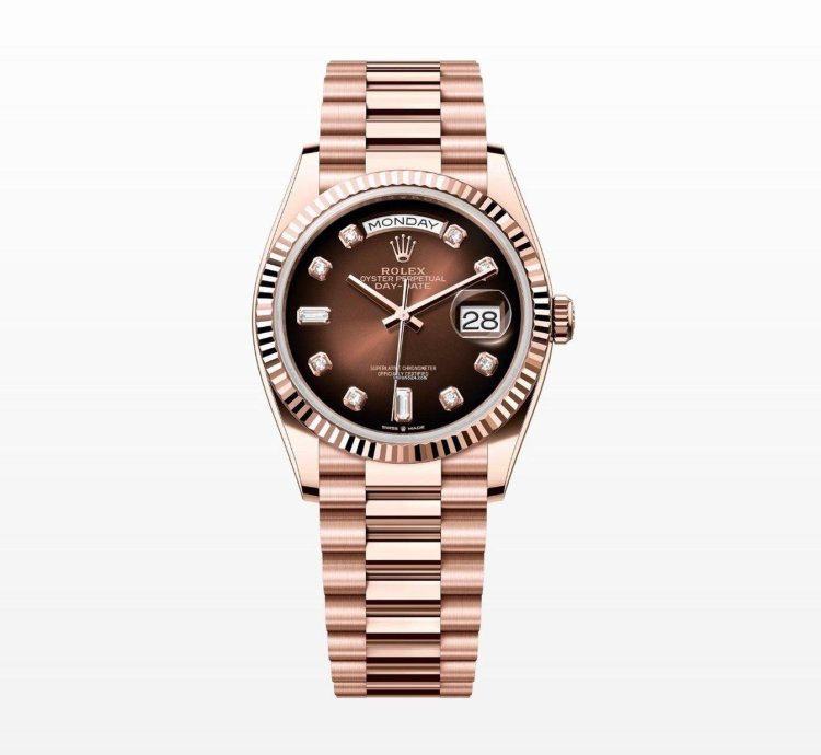 Rolex Day-date 36 Brown Ombre Diamond Dial