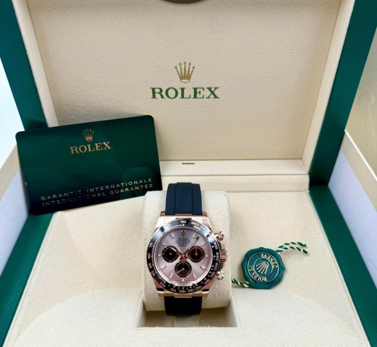 Rolex Daytona 126515ln Rose Gold Oysterflex Sundust Dial Unworn 2024