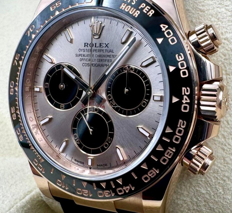 Rolex Daytona 126515ln Rose Gold Oysterflex Sundust Dial Unworn 2024