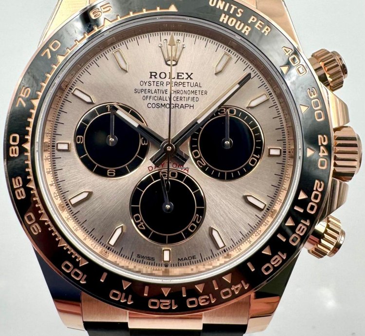 Rolex Daytona 126515ln Rose Gold Oysterflex Sundust Dial Unworn 2024
