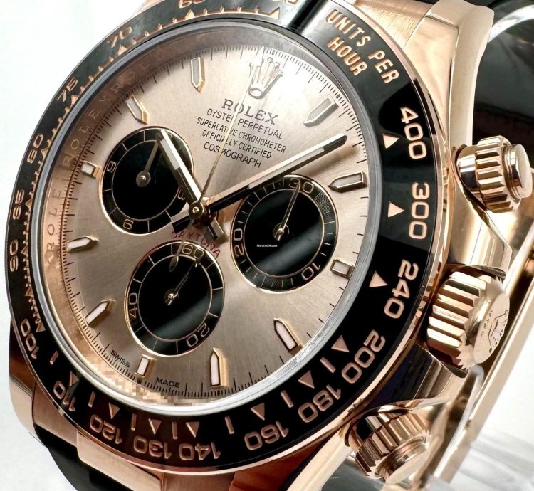 Rolex Daytona 126515ln Rose Gold Oysterflex Sundust Dial Unworn 2024
