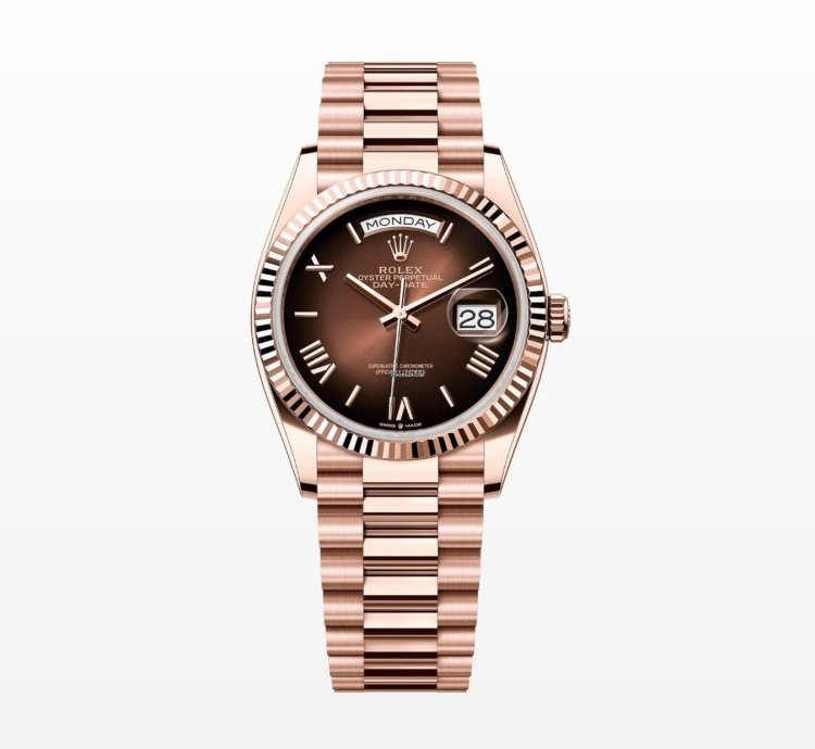 Rolex Day-date 36 Brown Ombre Roman Dial