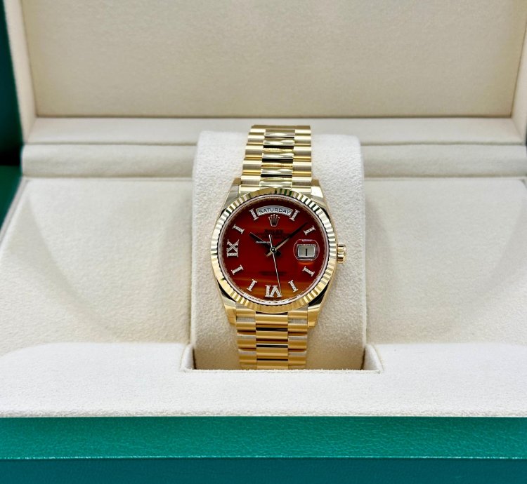Rolex Day-date 36 Carnelian Dial Bnib 2024