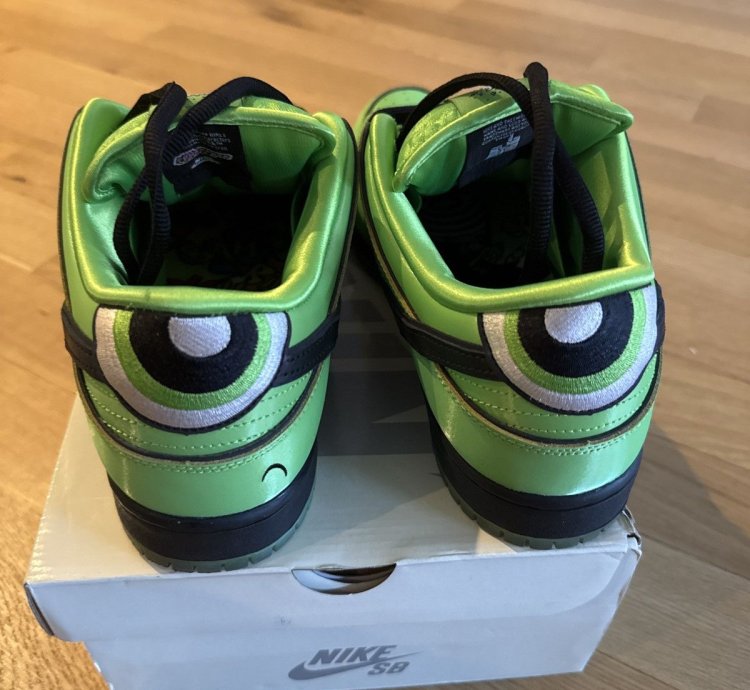 Nike Sb Dunk Low Powerpuff Girls Buttercup Mean Green Size13