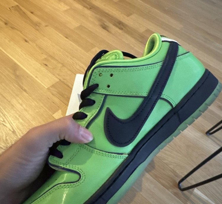 Nike Sb Dunk Low Powerpuff Girls Buttercup Mean Green Size13