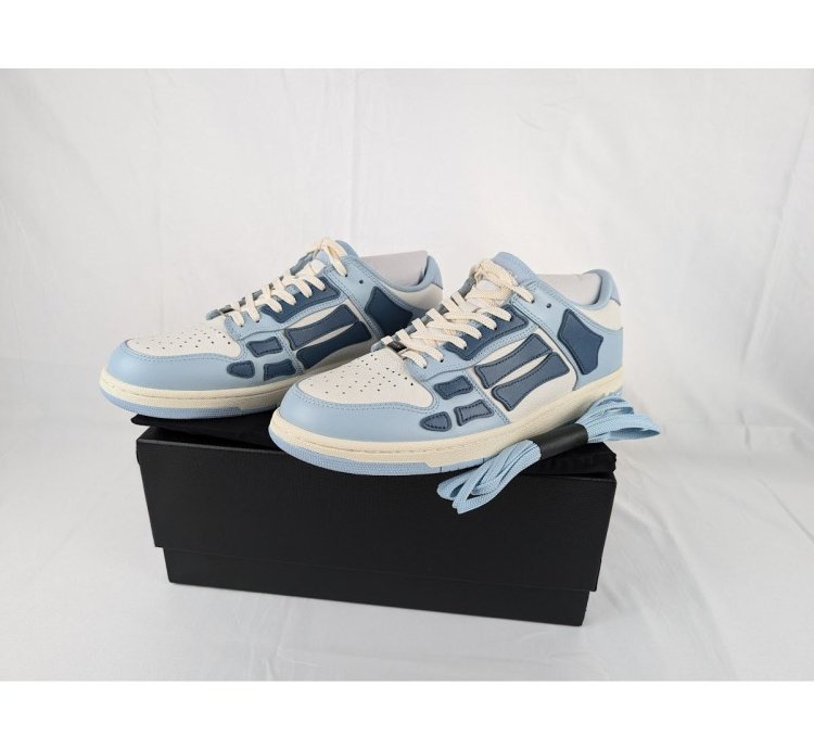 O1rshd1 Skeleton Top Low Sneakers In Baby Blue White