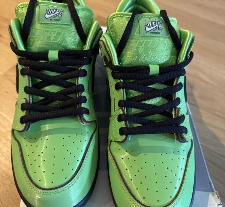 Nike Sb Dunk Low Powerpuff Girls Buttercup Mean Green Size13
