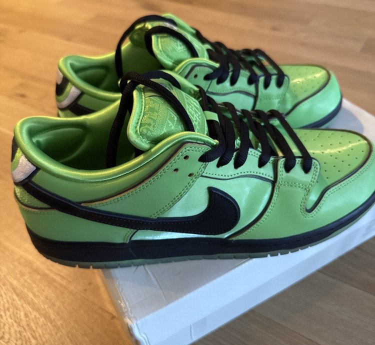 Nike Sb Dunk Low Powerpuff Girls Buttercup Mean Green Size13
