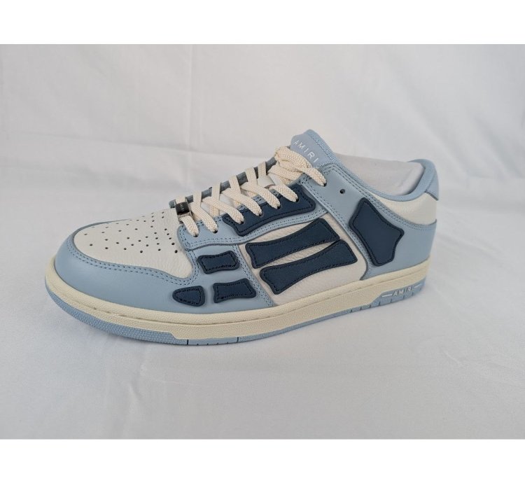 O1rshd1 Skeleton Top Low Sneakers In Baby Blue White