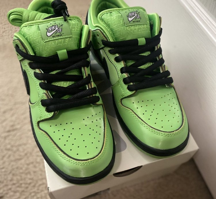 Nike Sb Dunk Low Powerpuff Girls Buttercup Size 6 5