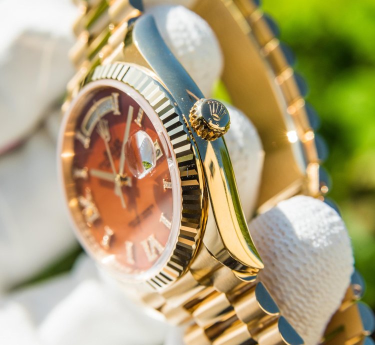 Rolex Day-date 36 Carnelian Diamond Set Dial - 128238