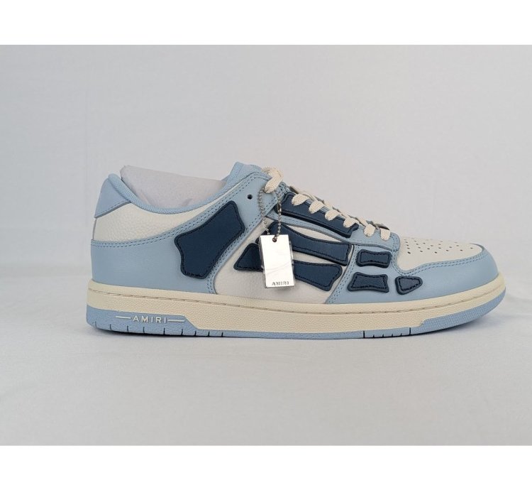 O1rshd1 Skelton Top Low Sneakers In Baby Blue White