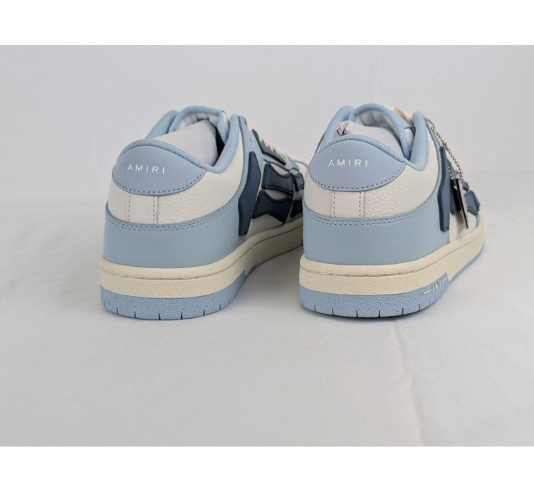 O1rshd1 Skelton Top Low Sneakers In Baby Blue White