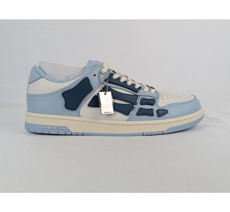 O1rshd1 Skelton Top Low Sneakers In Baby Blue White