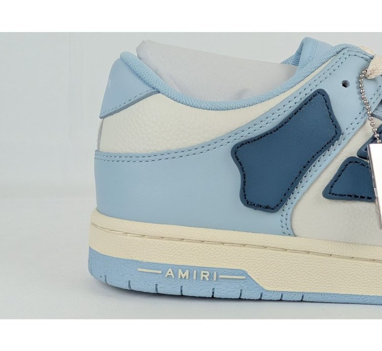O1rshd1 Skelton Top Low Sneakers In Baby Blue White