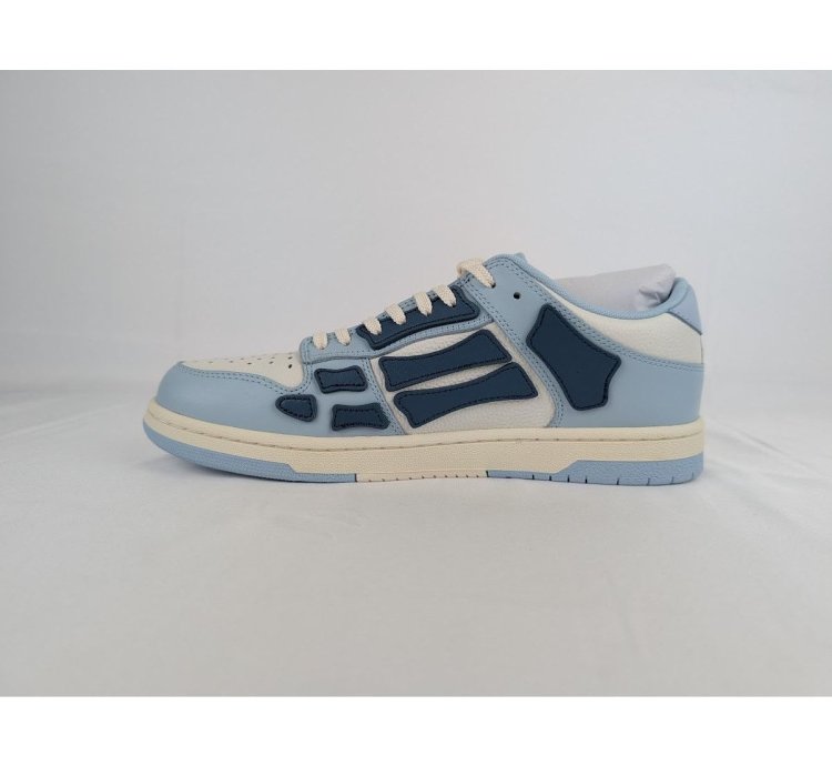 O1rshd1 Skelton Top Low Sneakers In Baby Blue White
