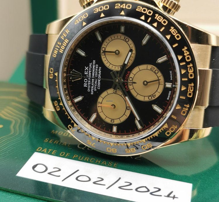 Rolex Daytona 126518ln - Gold Black Dial - 2024 Full Set - Genuine Rolex