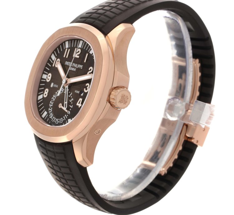 Patek Philippe Aquanaut Travel Time Rose Gold Mens Watch 5164r