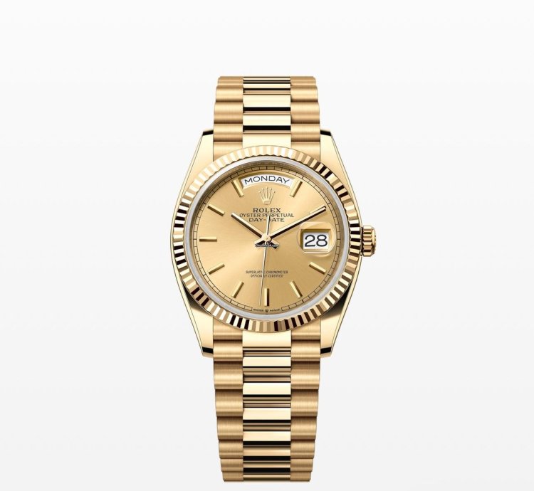 Rolex Day-date 36 Champagne Index Dial Unworn