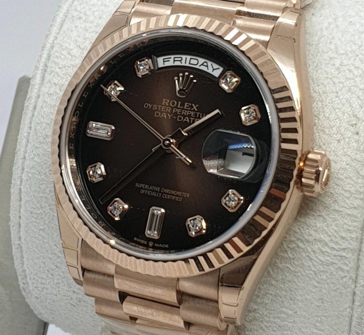 Rolex Day-date 36 Choc Diamond Dial Unworn