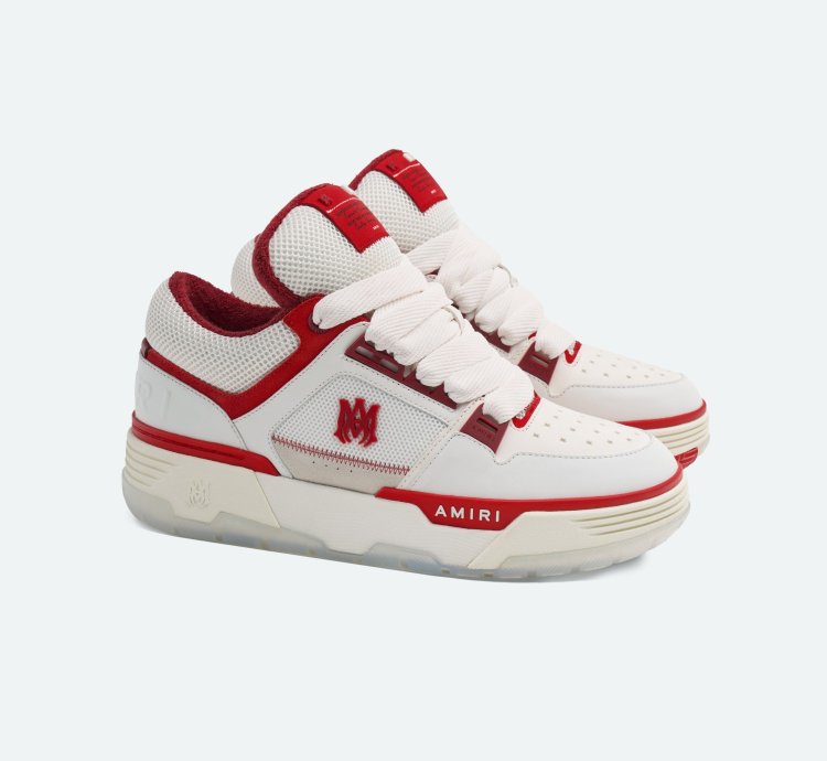 O1s1wg110325 Ma-1 Low-top Sneakers In White Red