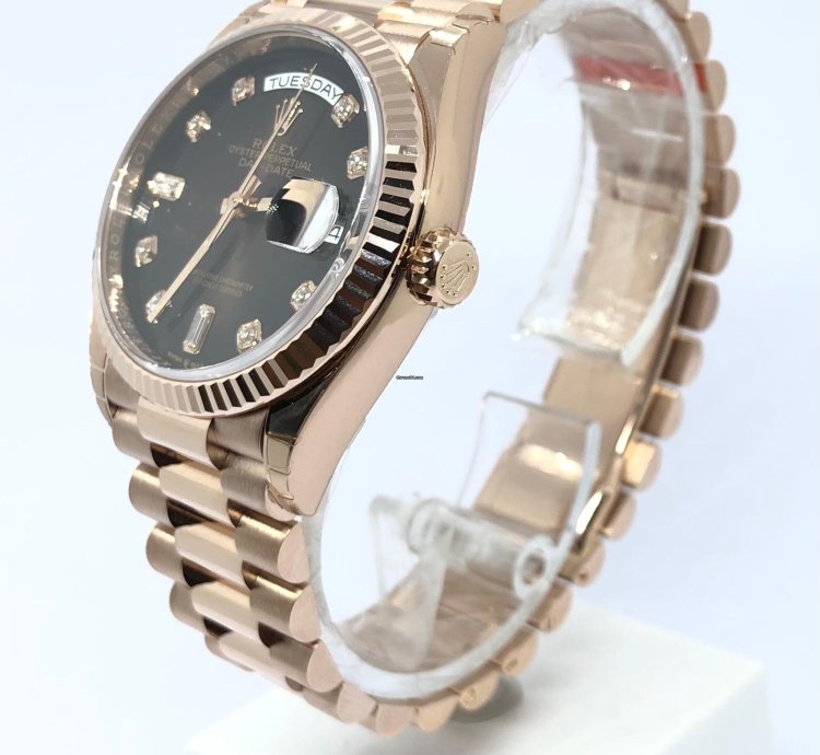 Rolex Day-date 36 Choc Diamond Dial Unworn