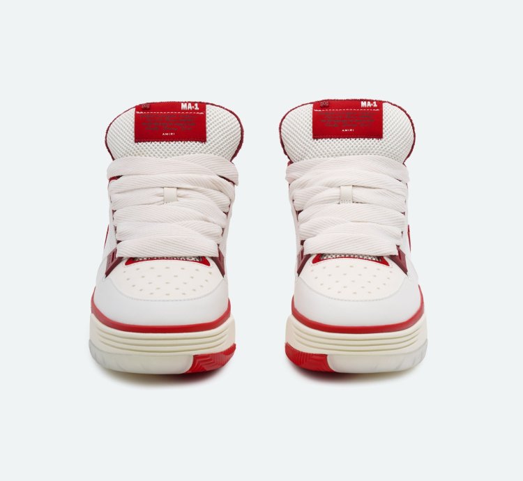 O1s1wg110325 Ma-1 Low-top Sneakers In White Red