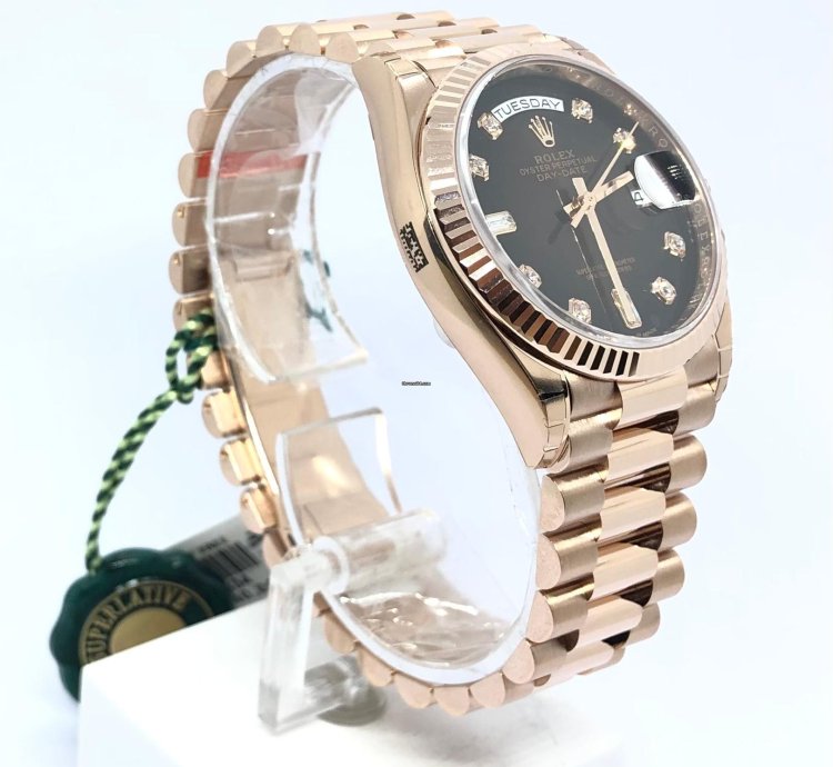 Rolex Day-date 36 Choc Diamond Dial Unworn