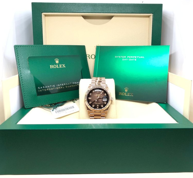 Rolex Day-date 36 Choc Diamond Dial Unworn