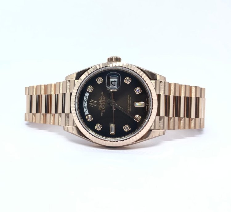 Rolex Day-date 36 Choc Diamond Dial Unworn