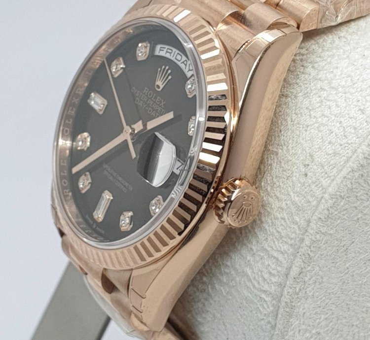Rolex Day-date 36 Choc Diamond Dial Unworn