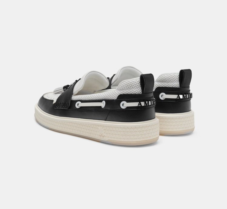 O1s1wg110325 Tassle Hybrid Loafers In White Black